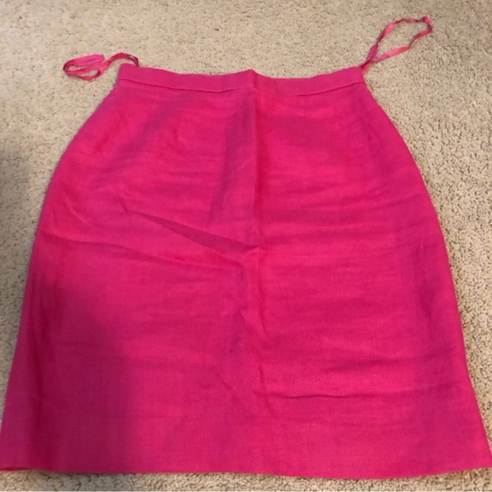Vintage Arnold Scaasi hot pink skirt